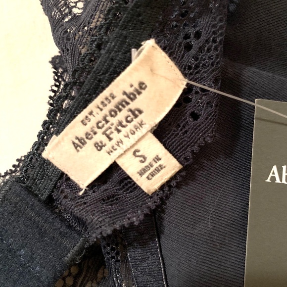 Abercrombie & Fitch Blue/ Grey Lace Halter Bralette Size Small - Picture 8 of 9